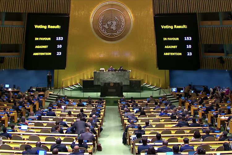14 Negara Tolak Resolusi PBB yang Tuntut Israel Akhiri Pendudukan Palestina
