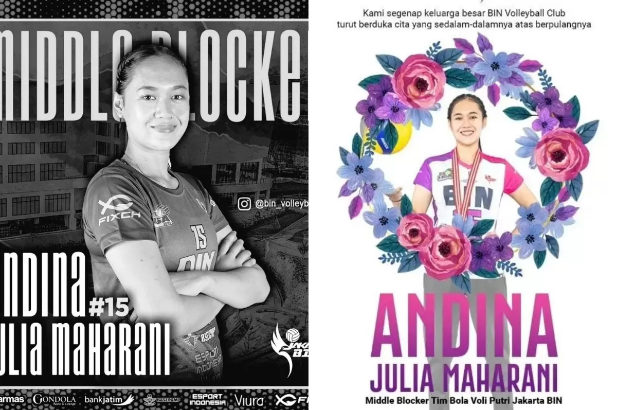 Andina Julia Maharani Meninggal di Usia 19 Tahun, Atlet Voli Berprestasi
